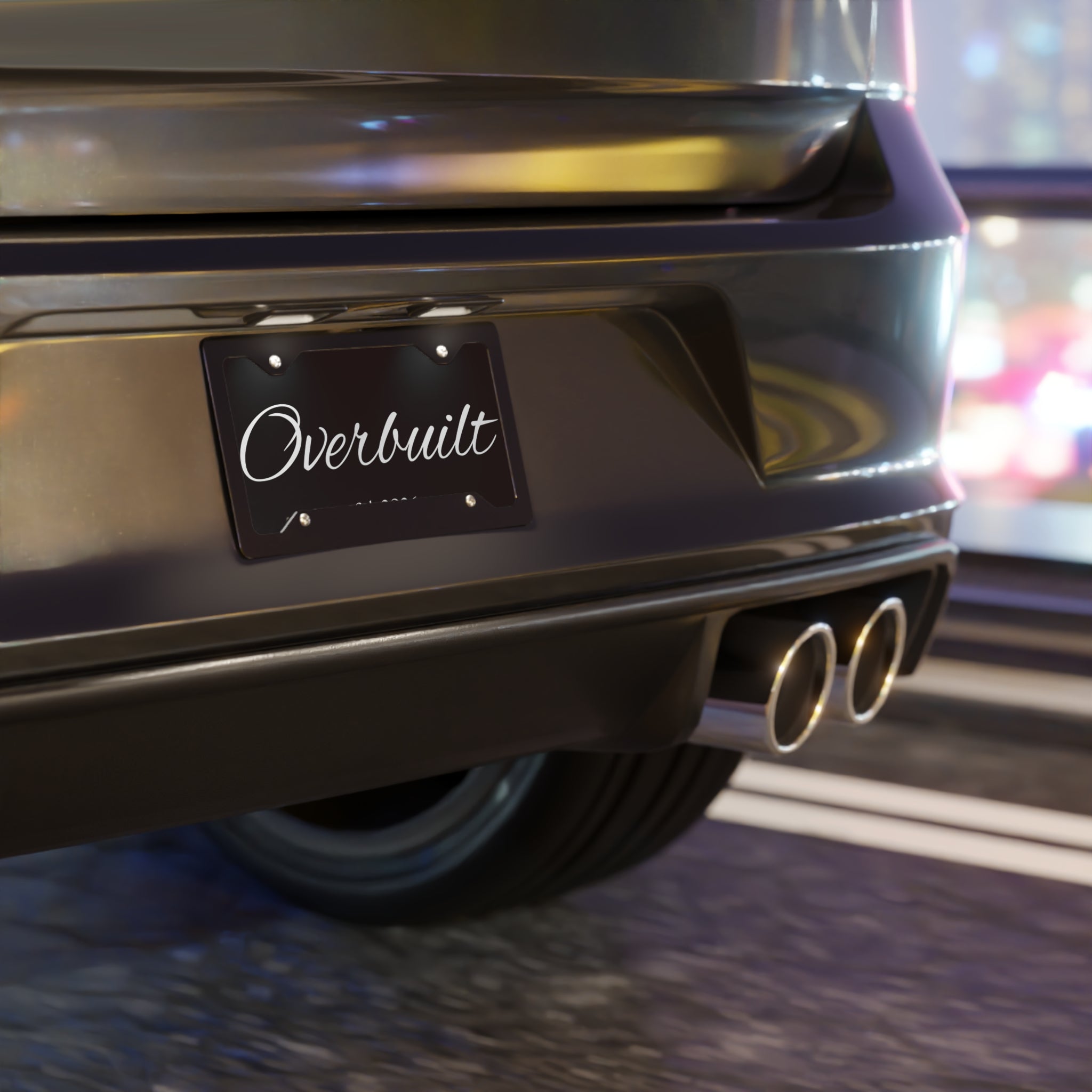 Overbuilt Vanity Plate (Custom Car Décor)